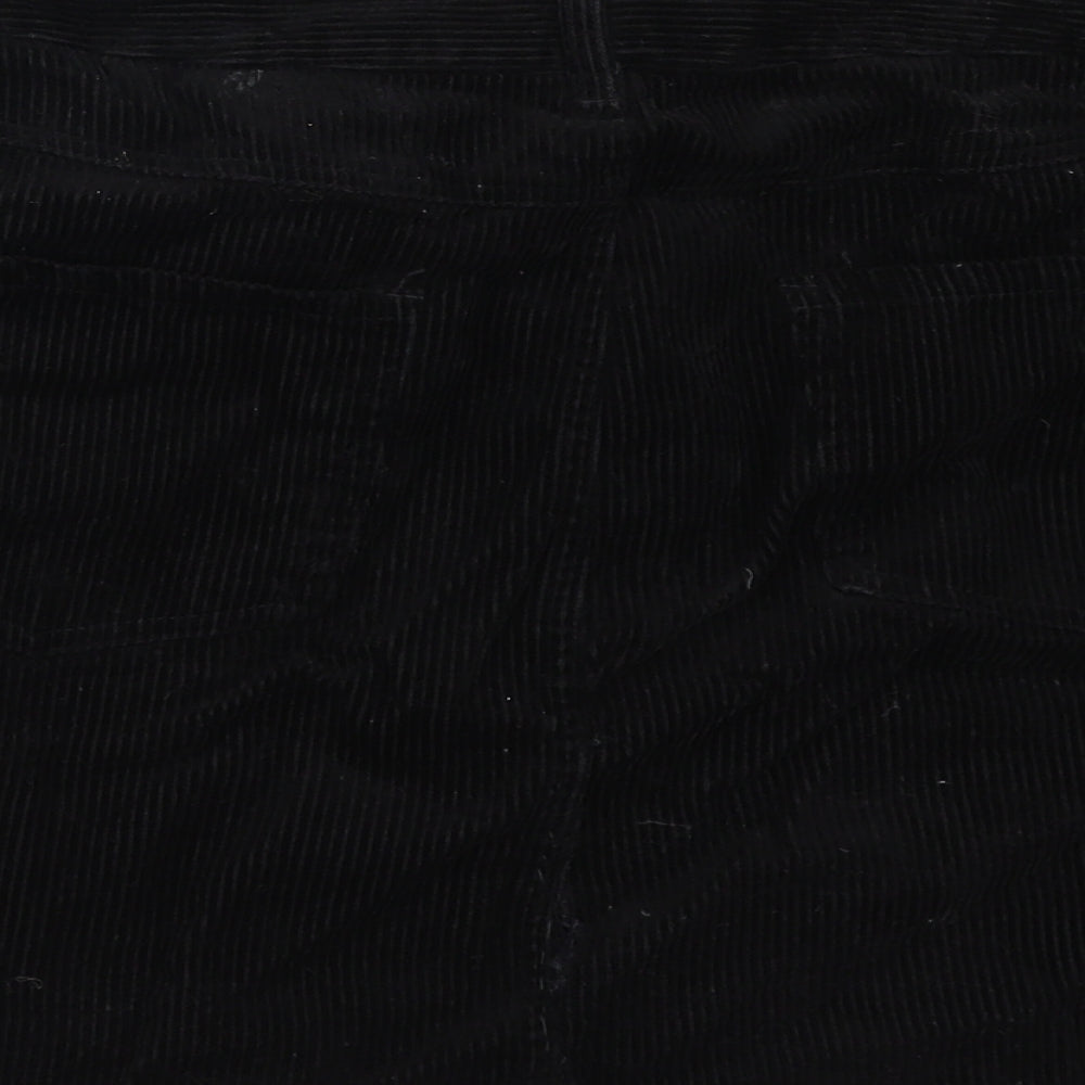 New Look Womens Black  Corduroy Mini Skirt Size 8