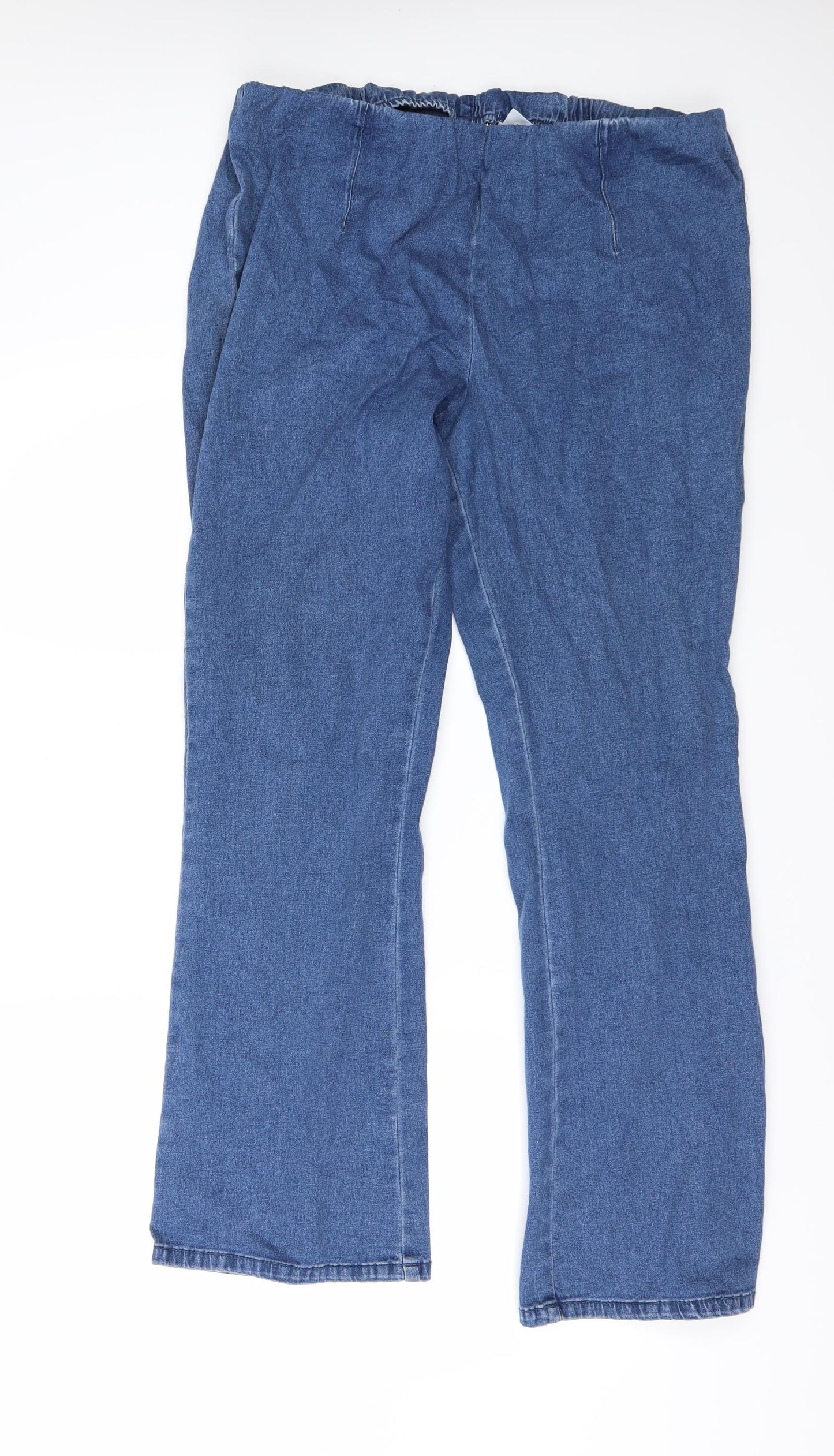 BPC Womens Blue  Denim Wide-Leg Jeans Size 20 L30 in