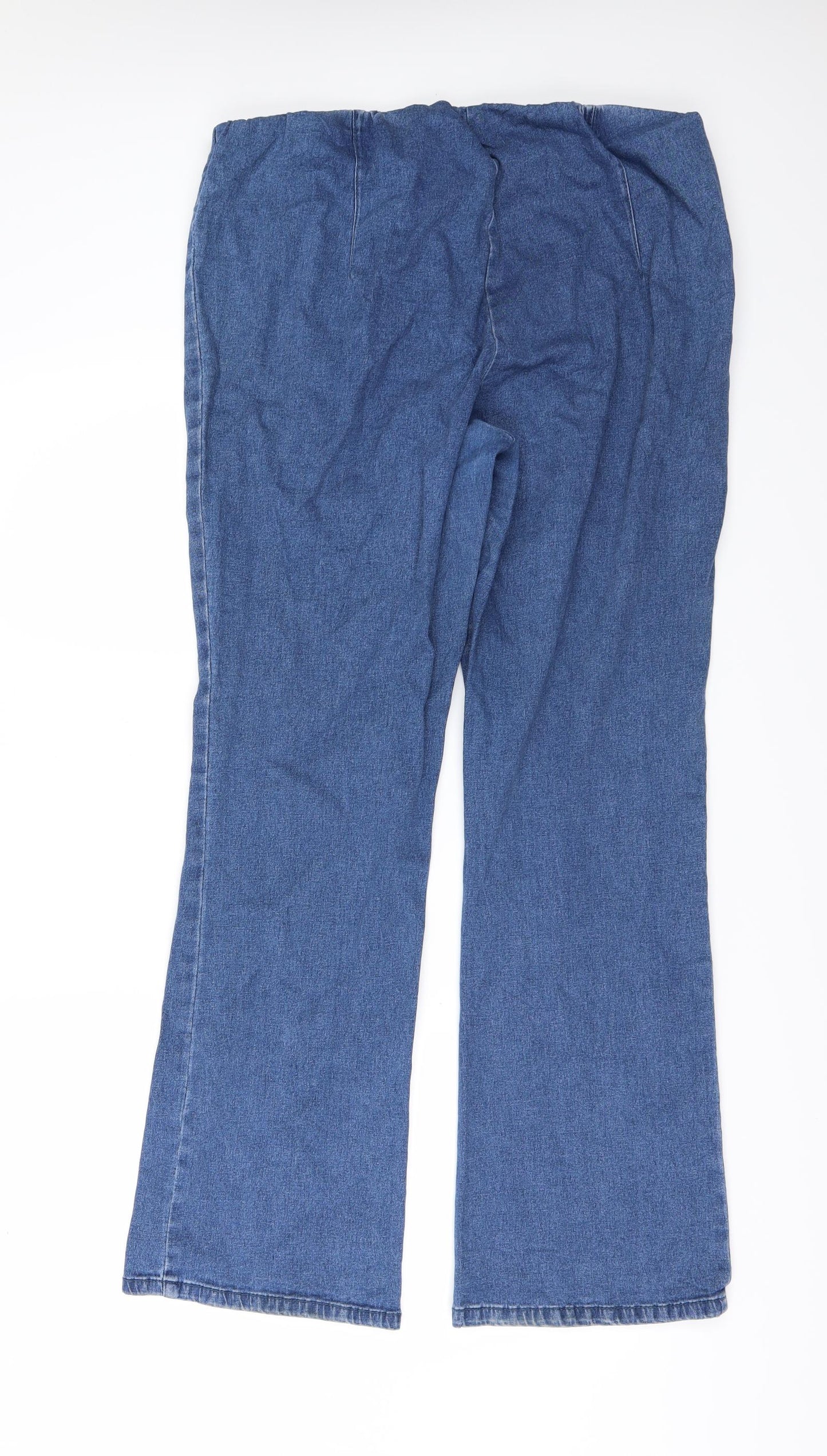 BPC Womens Blue  Denim Wide-Leg Jeans Size 20 L30 in
