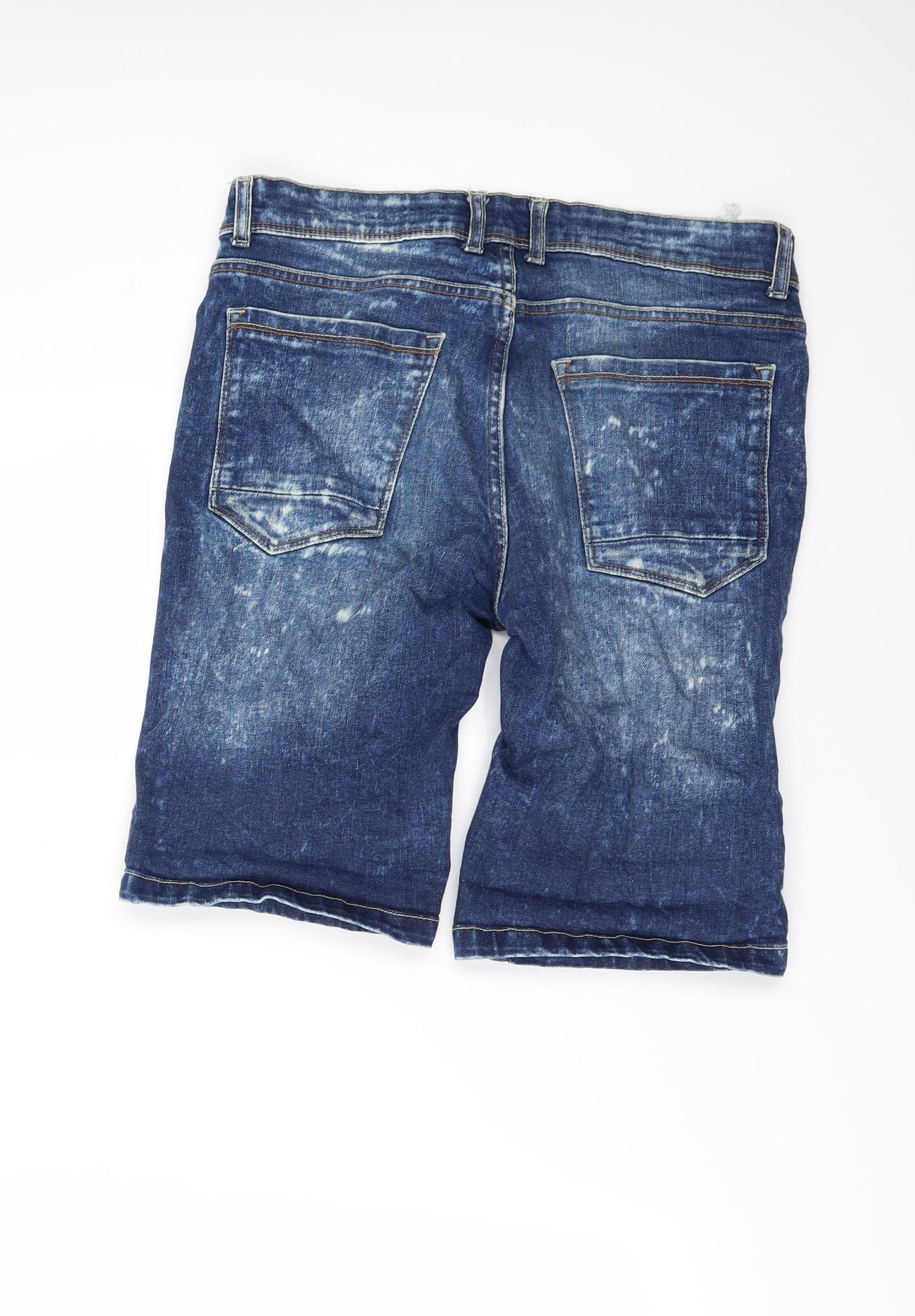 Burton Mens Blue  Denim Chino Shorts Size 30