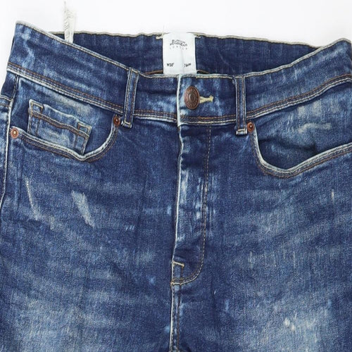 Burton Mens Blue  Denim Chino Shorts Size 30