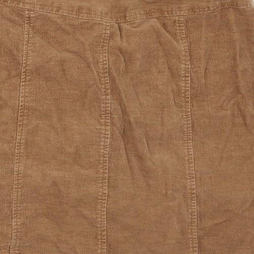 Denim & Co. Womens Beige  Corduroy Mini Skirt Size 12
