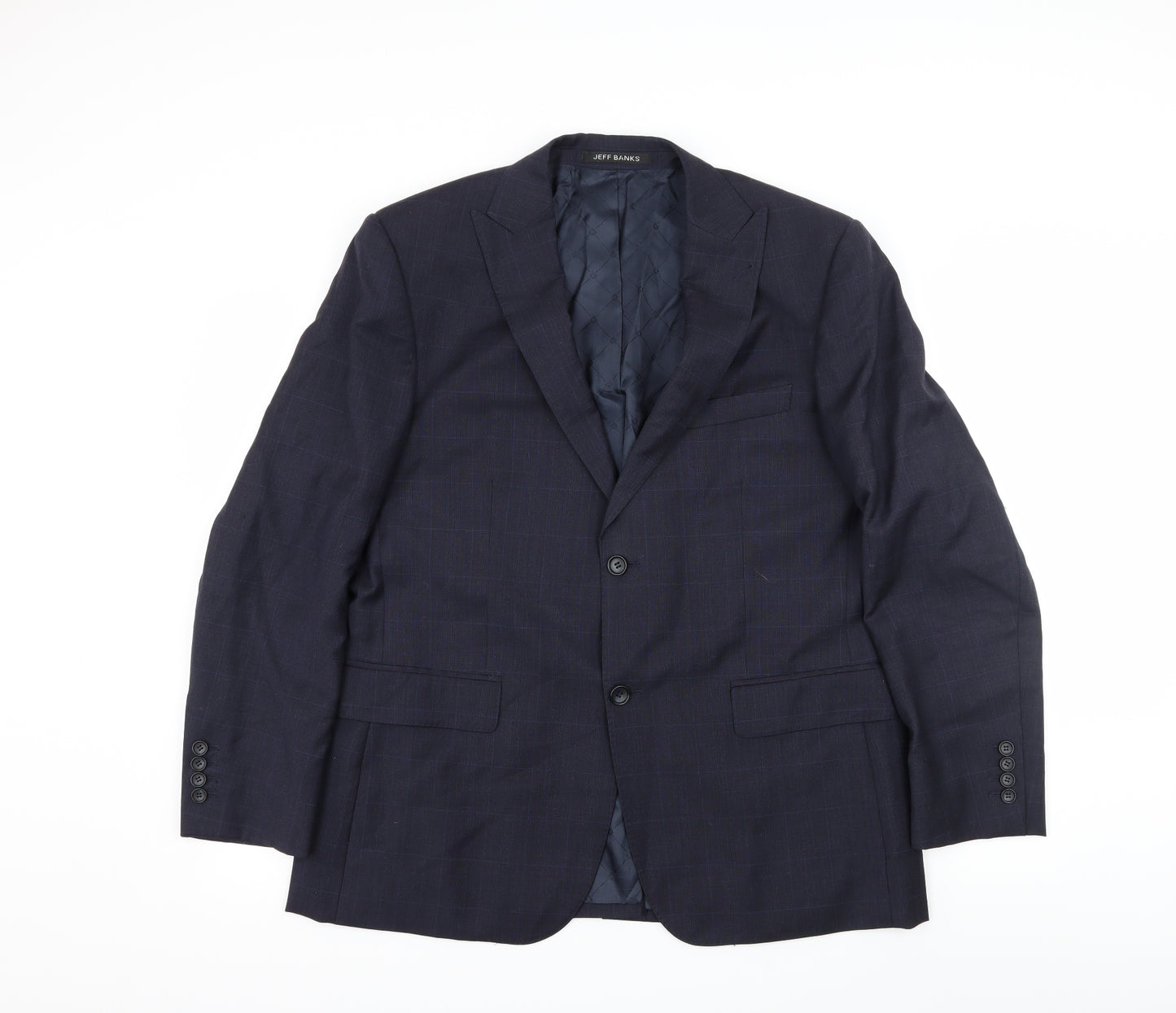 Jeff Banks Mens Blue   Jacket Suit Jacket Size L