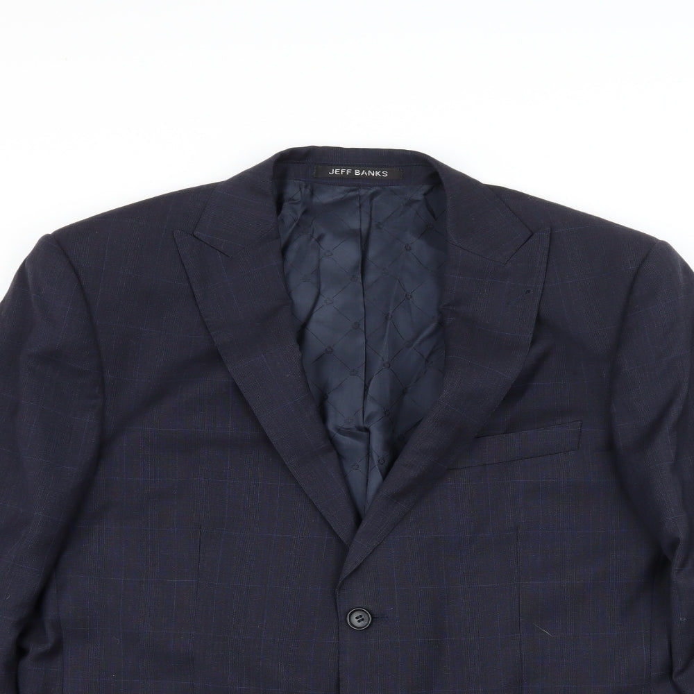 Jeff Banks Mens Blue   Jacket Suit Jacket Size L