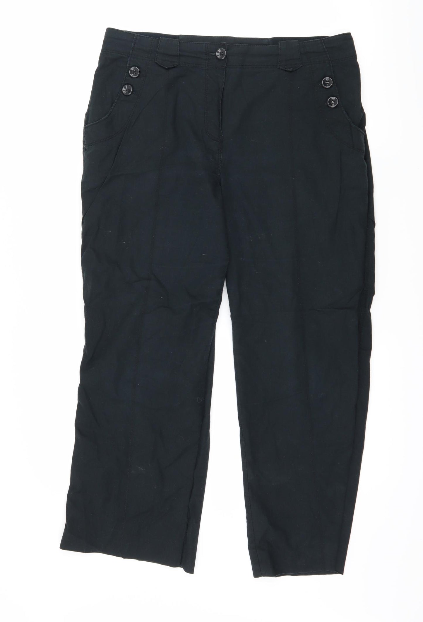 BHS Womens Black   Trousers  Size 12 L26 in