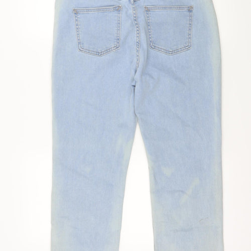 Marks and Spencer Womens Blue  Denim Straight Jeans Size 12 L25 in - Washed Out