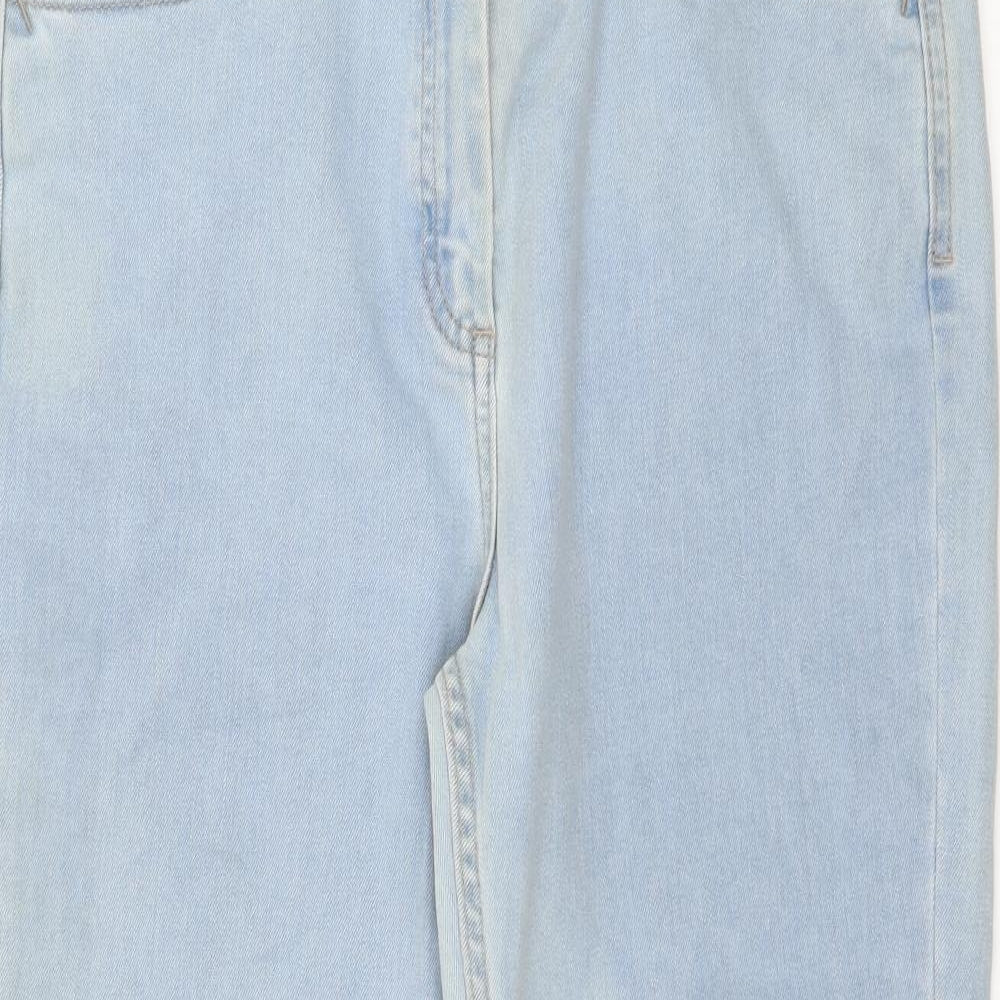 Marks and Spencer Womens Blue  Denim Straight Jeans Size 12 L25 in - Washed Out