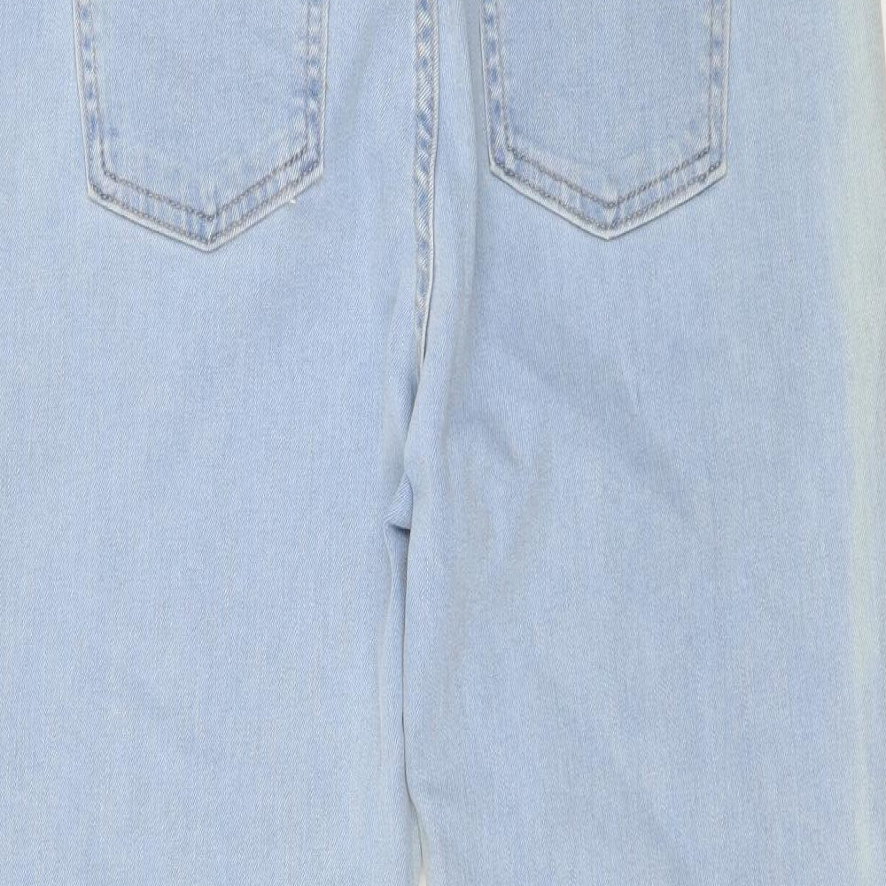 Marks and Spencer Womens Blue  Denim Straight Jeans Size 12 L25 in - Washed Out