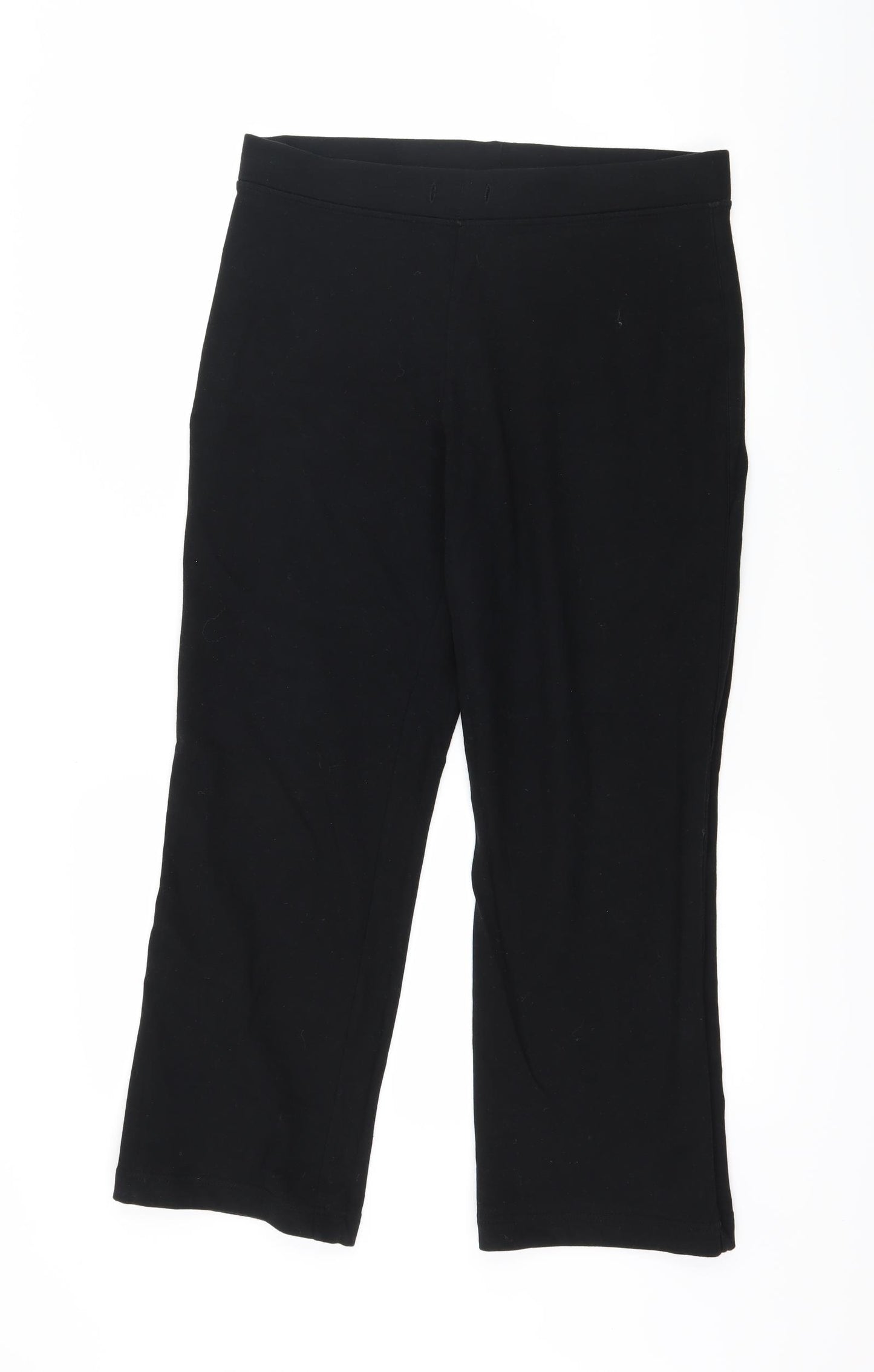Marks and Spencer Womens Black  Jersey Jogger Trousers Size 14 L27 in