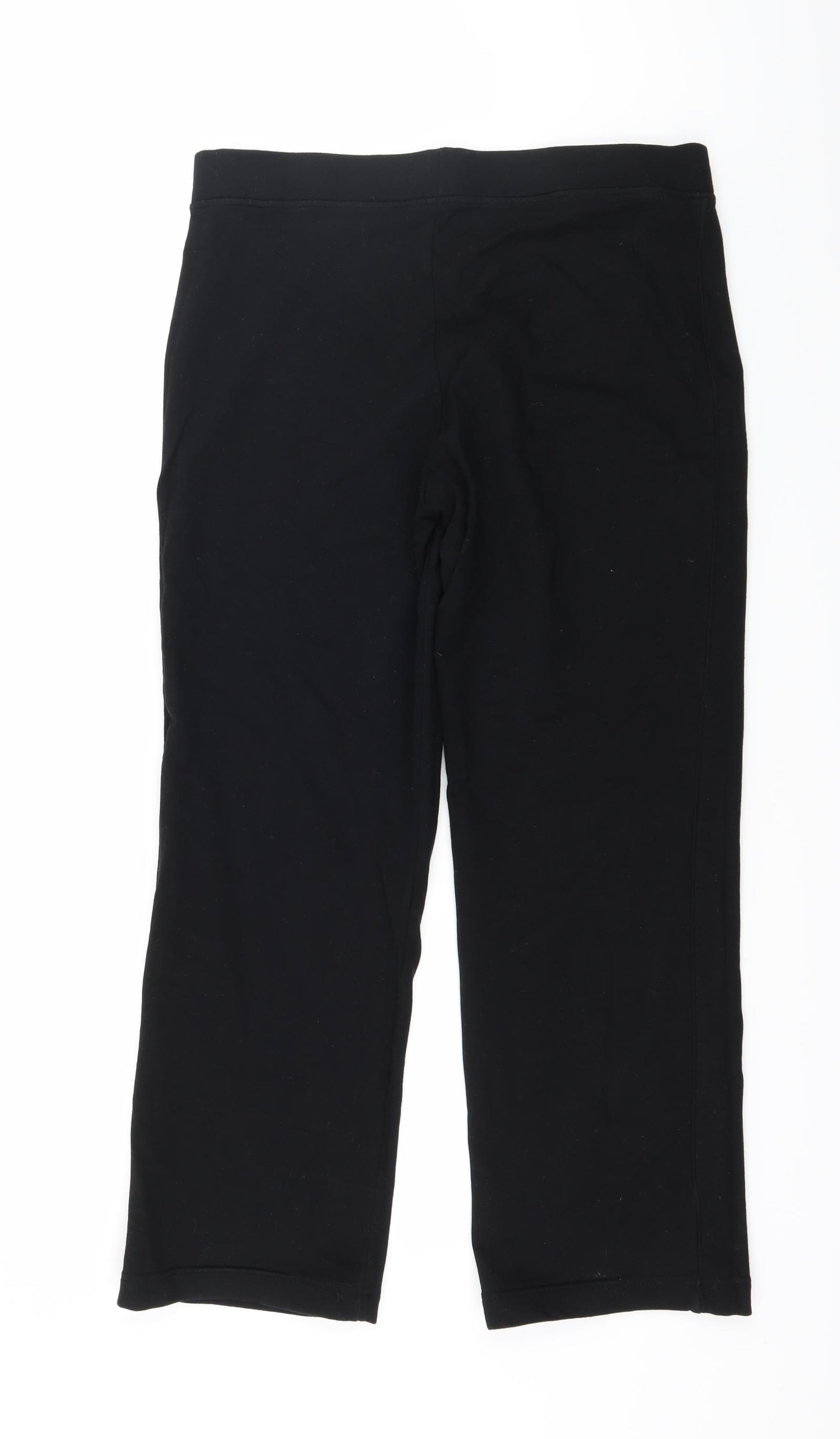 Marks and Spencer Womens Black  Jersey Jogger Trousers Size 14 L27 in