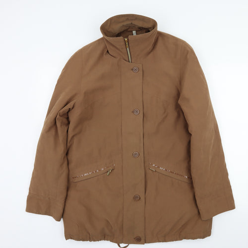 Preworn Womens Brown   Overcoat Coat Size 10