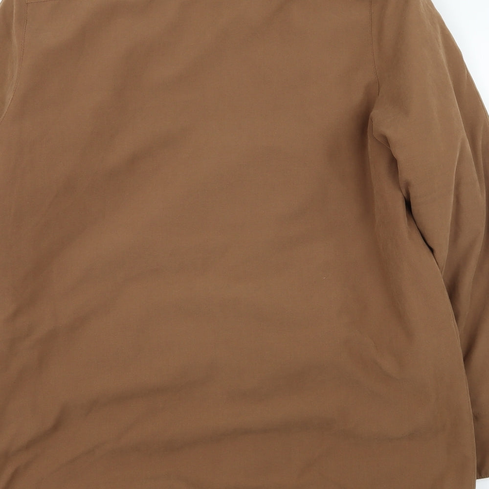 Preworn Womens Brown   Overcoat Coat Size 10