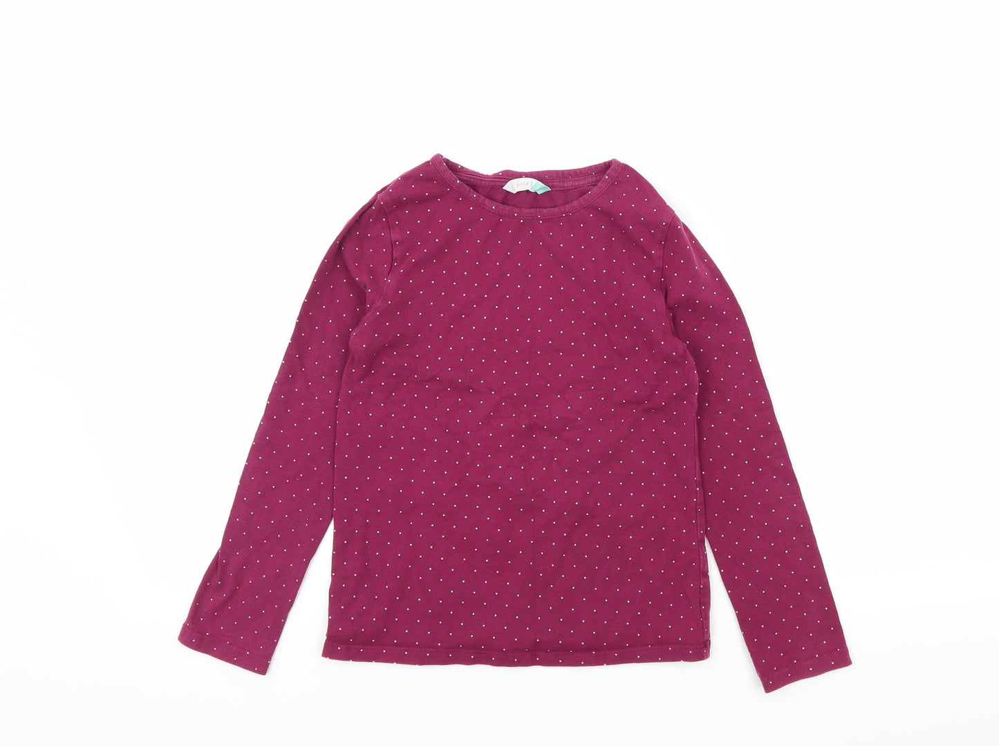 John Lewis Womens Pink Polka Dot Jersey Basic T-Shirt Size 6
