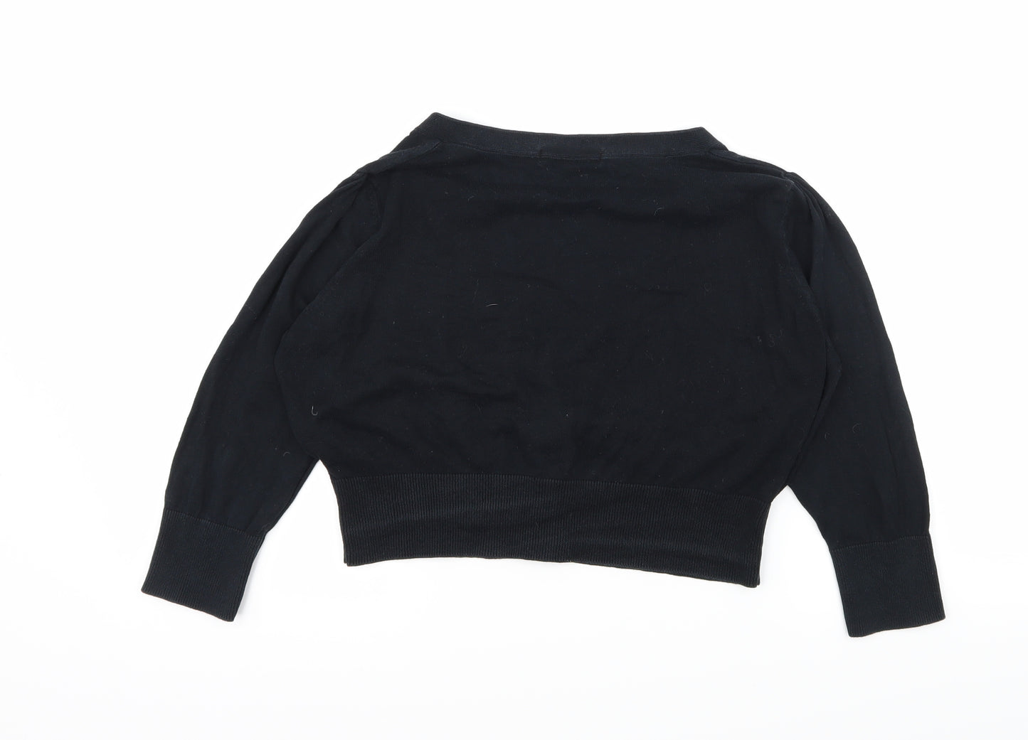 Marks and Spencer Womens Black  Knit Cardigan Jumper Size 12