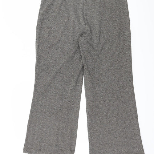 Marks and Spencer Womens Brown Herringbone Jersey Trousers  Size 32 L25 in