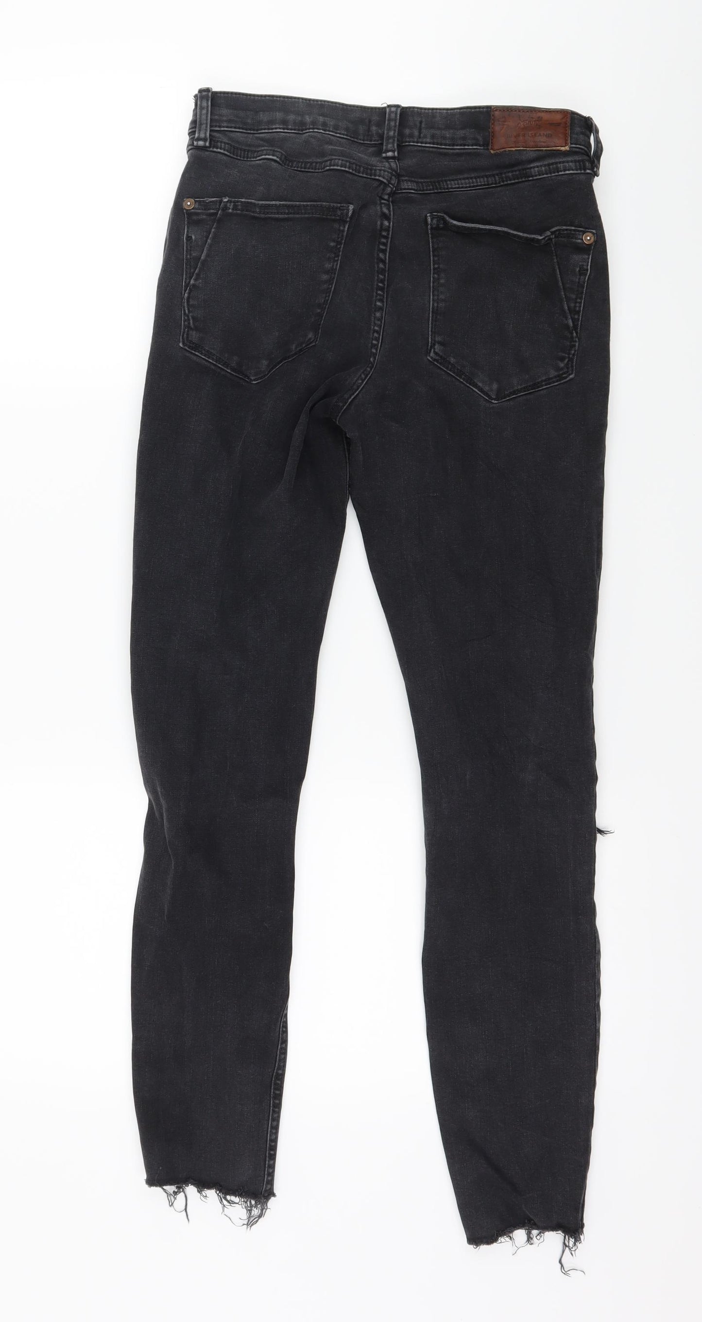 River Island Womens Black  Denim Skinny Jeans Size 10 L27 in