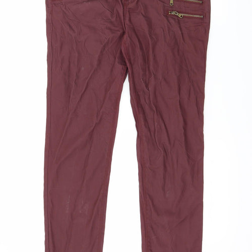Symphonia Womens Red   Trousers  Size 10 L31 in