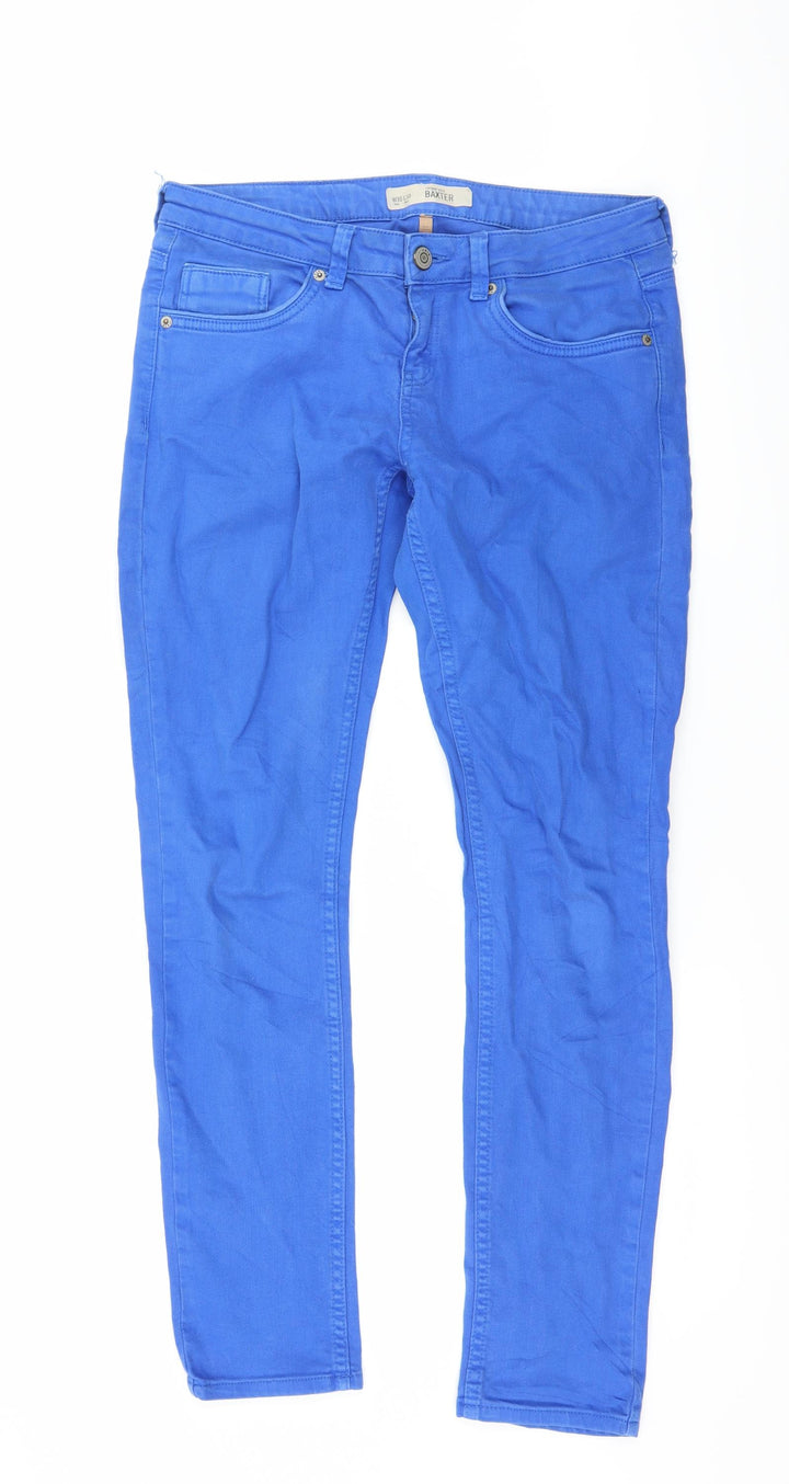 Topshop Womens Blue Denim Skinny Jeans Size 30 L30 in