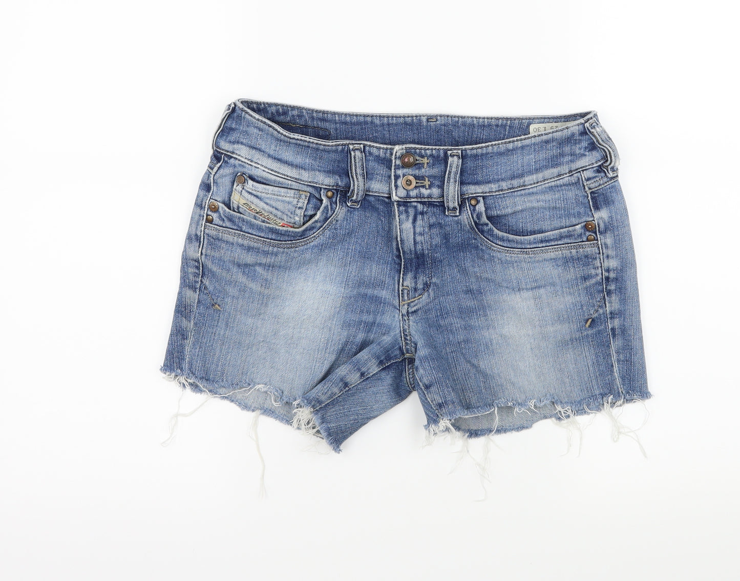 Diesel Womens Blue  Denim Hot Pants Shorts Size 28