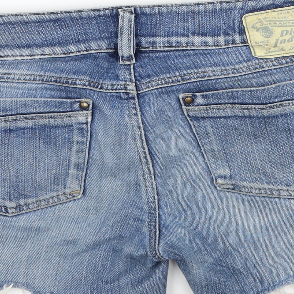 Diesel Womens Blue  Denim Hot Pants Shorts Size 28