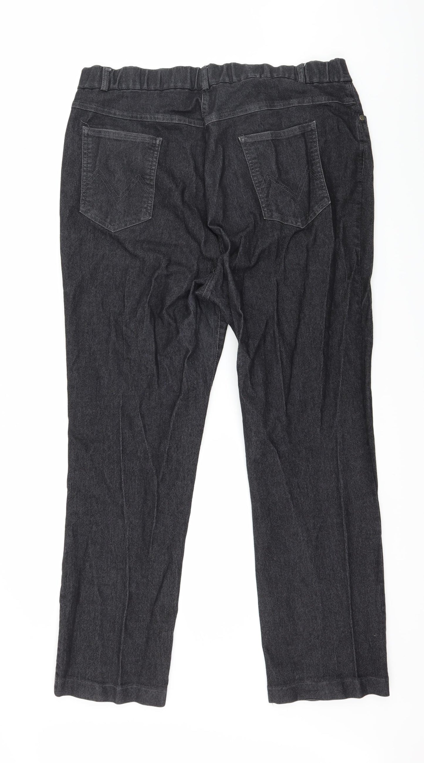 Magi-Fit Womens Grey  Denim Straight Jeans Size 20 L29 in