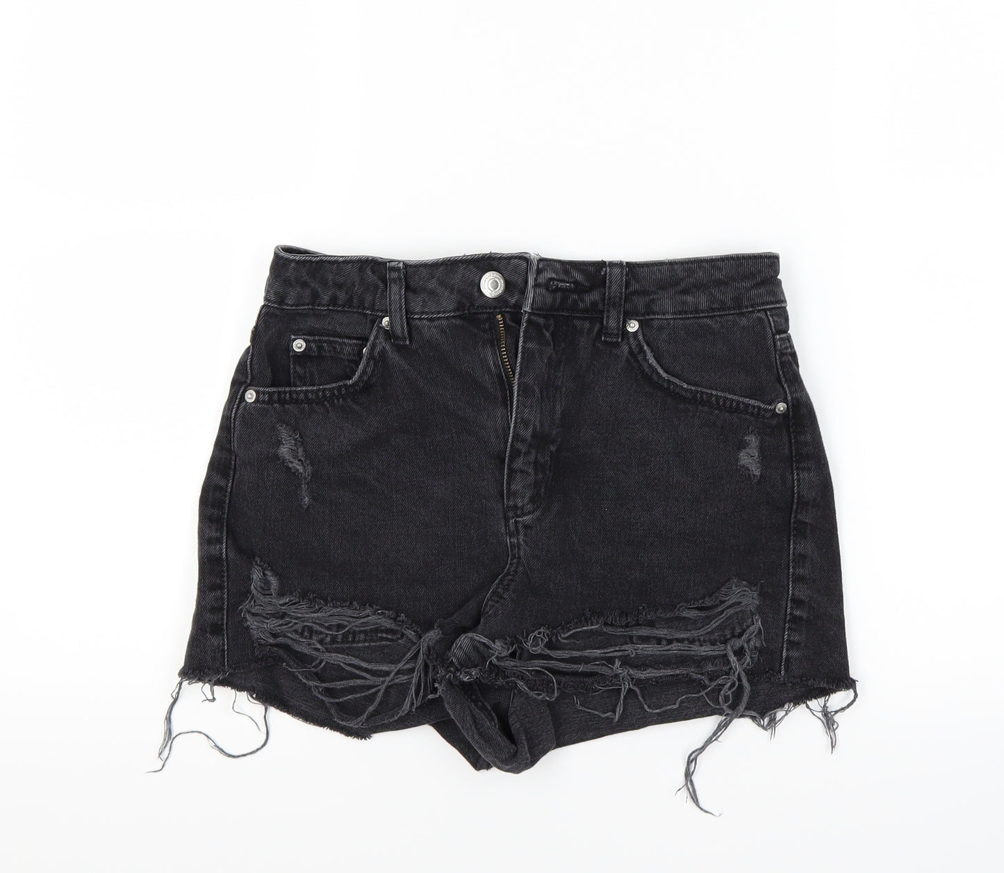 Topshop Womens Black   Cut-Off Shorts Size 6