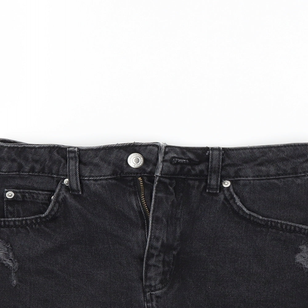 Topshop Womens Black   Cut-Off Shorts Size 6