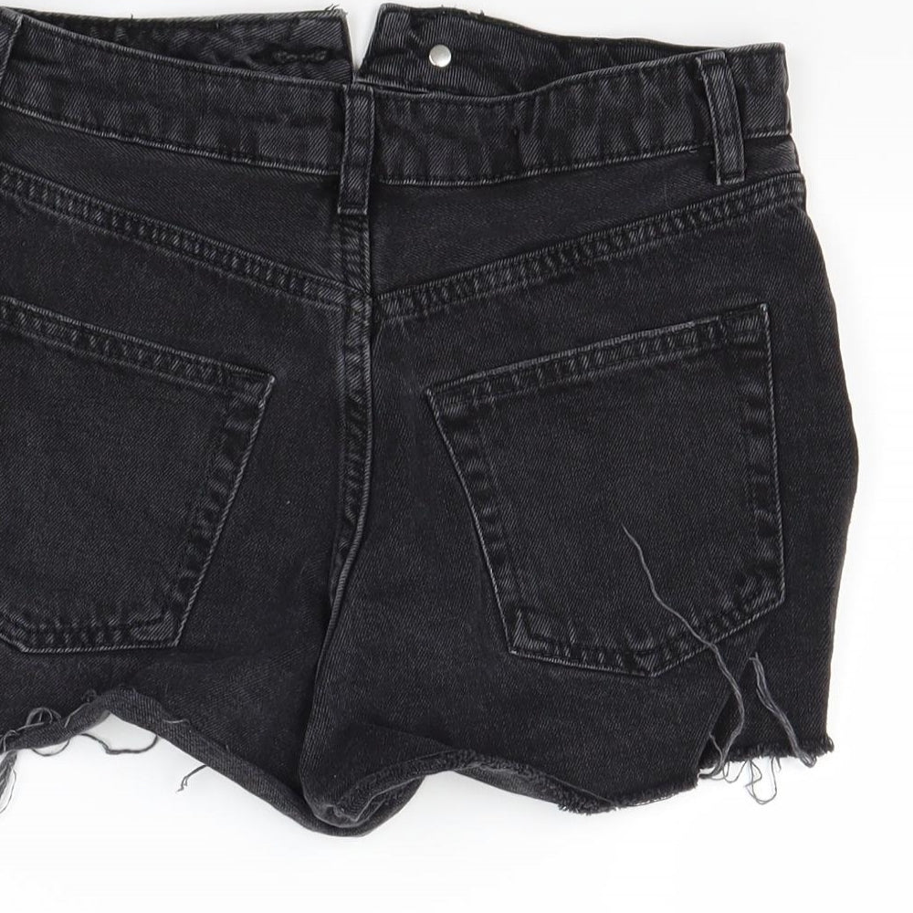 Topshop Womens Black   Cut-Off Shorts Size 6