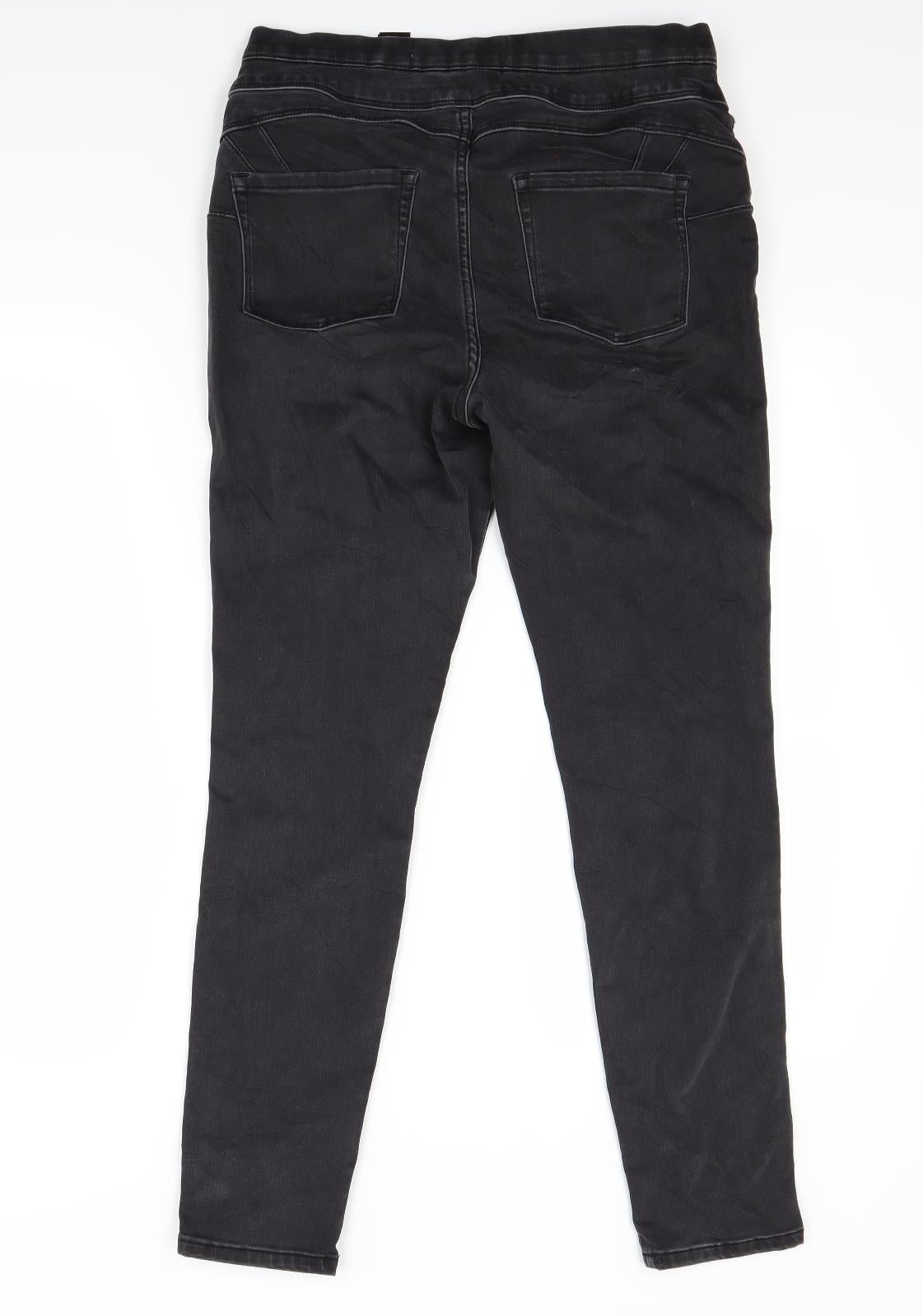 NEXT Womens Black   Skinny Jeans Size 14 L28 in