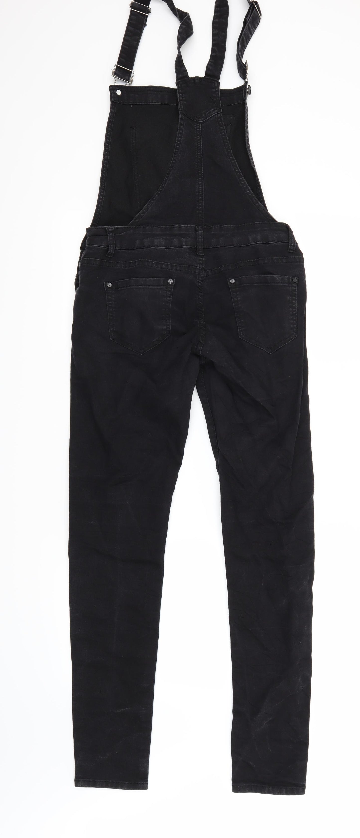 DS FAShION Womens Black   Dungaree One-Piece Size 14 L30 in