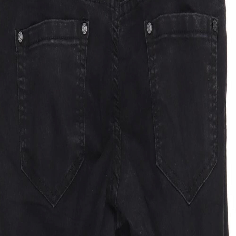 DS FAShION Womens Black   Dungaree One-Piece Size 14 L30 in