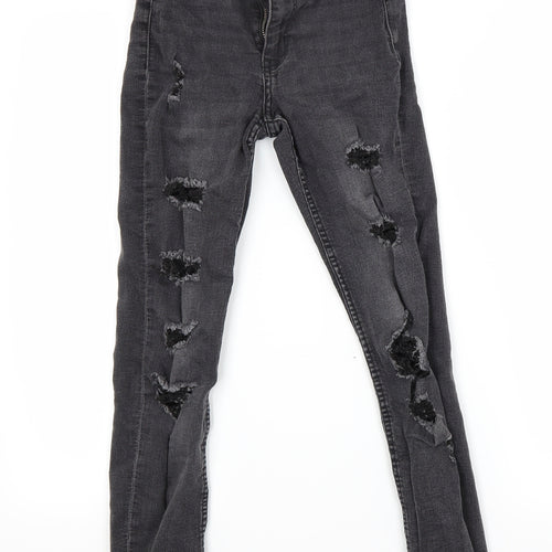 H&M Womens Black  Denim Skinny Jeans Size 4 L27 in
