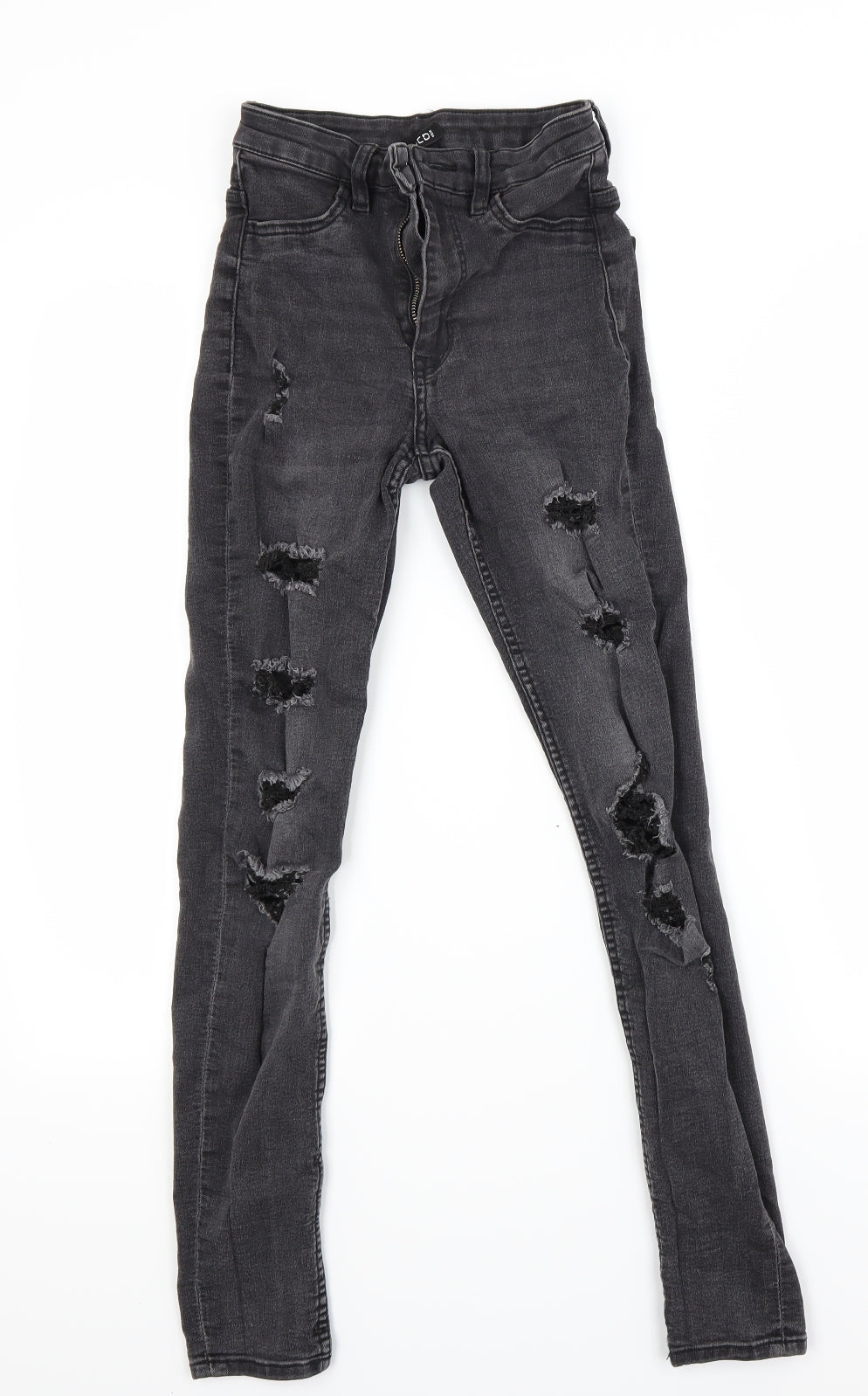 H&M Womens Black  Denim Skinny Jeans Size 4 L27 in