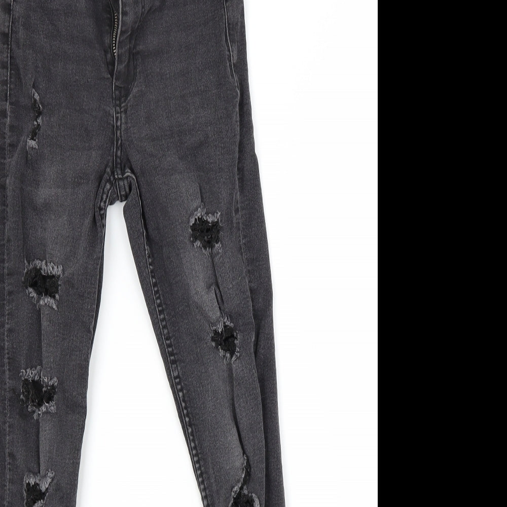 H&M Womens Black  Denim Skinny Jeans Size 4 L27 in