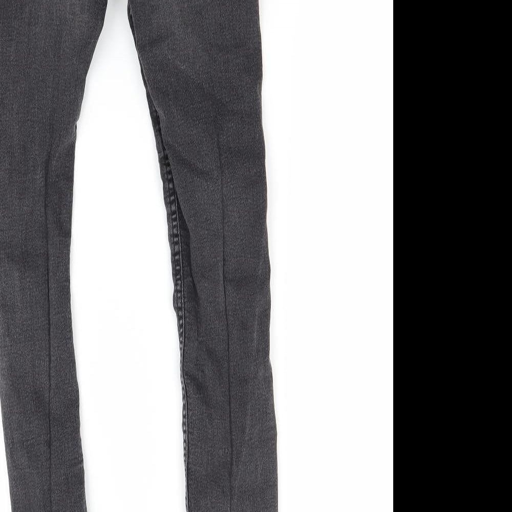 H&M Womens Black  Denim Skinny Jeans Size 4 L27 in