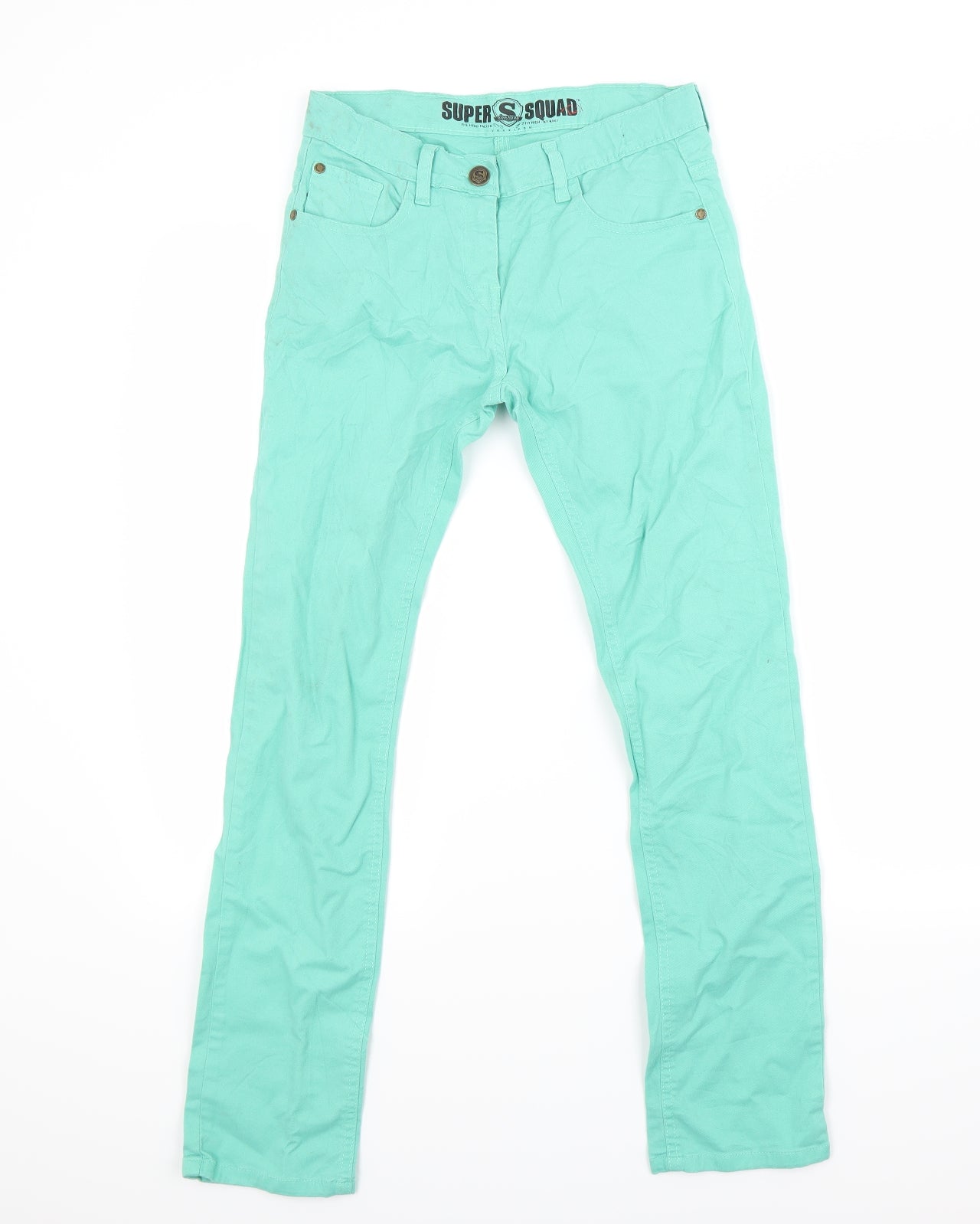 Super Sound Girls Green  Denim Skinny Jeans Size 13 Years