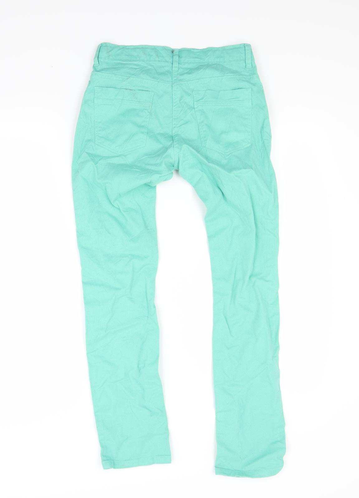Super Sound Girls Green  Denim Skinny Jeans Size 13 Years