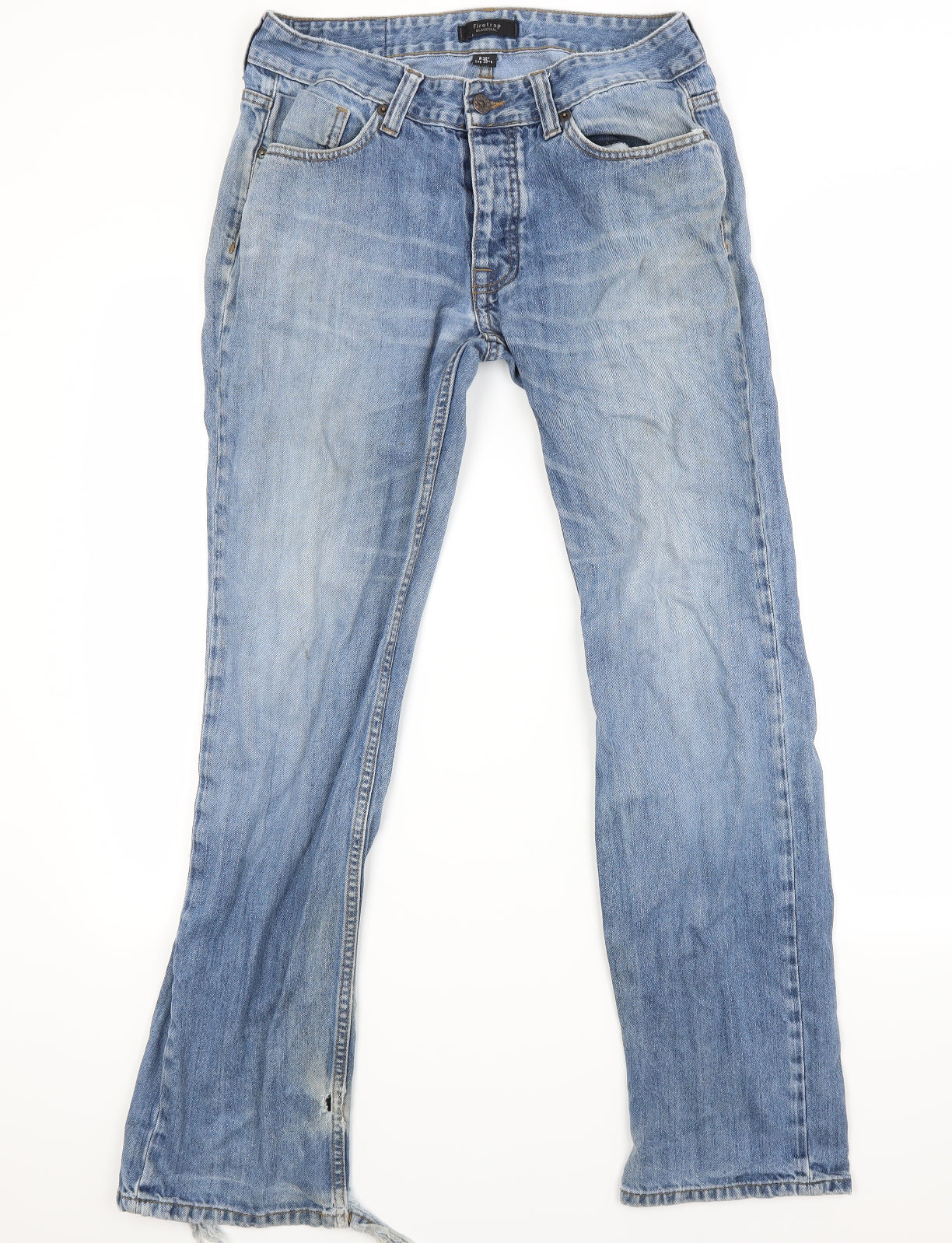 Firetrap Mens Blue  Denim Bootcut Jeans Size 30 L32 in