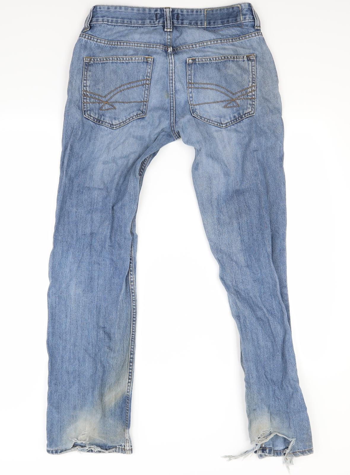 Firetrap Mens Blue  Denim Bootcut Jeans Size 30 L32 in