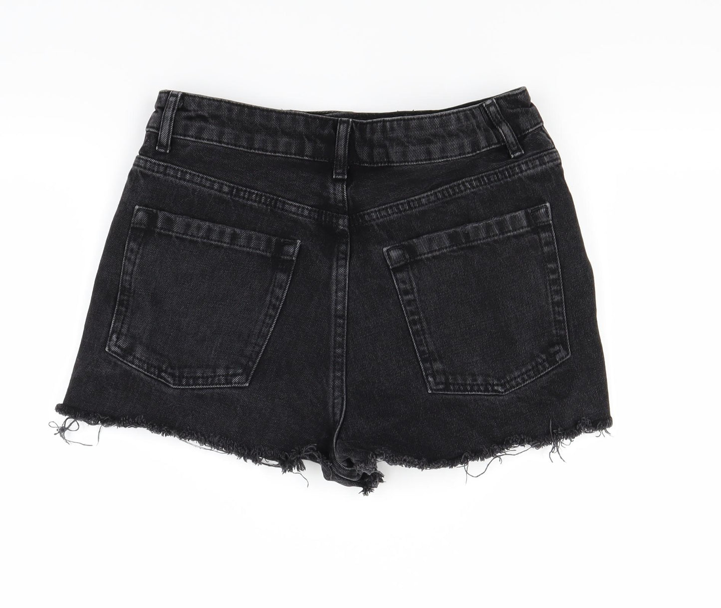 Topshop Womens Black   Cut-Off Shorts Size 10