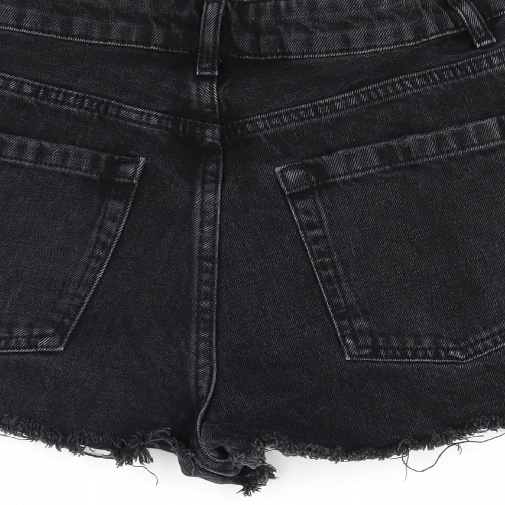 Topshop Womens Black   Cut-Off Shorts Size 10