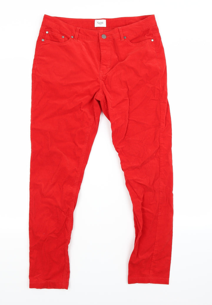 Saint Tropez Clothing Womens Red Denim Mom Jeans Size 10 L27 in