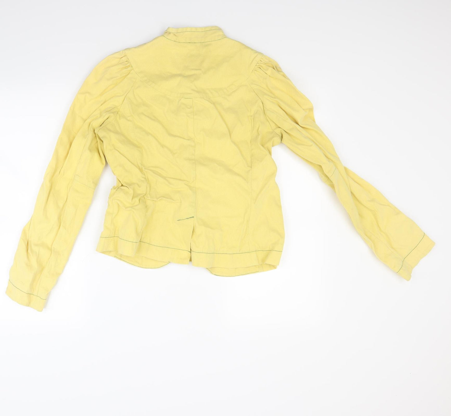 French Connection Womens Yellow  Denim Jacket Coat Size 10