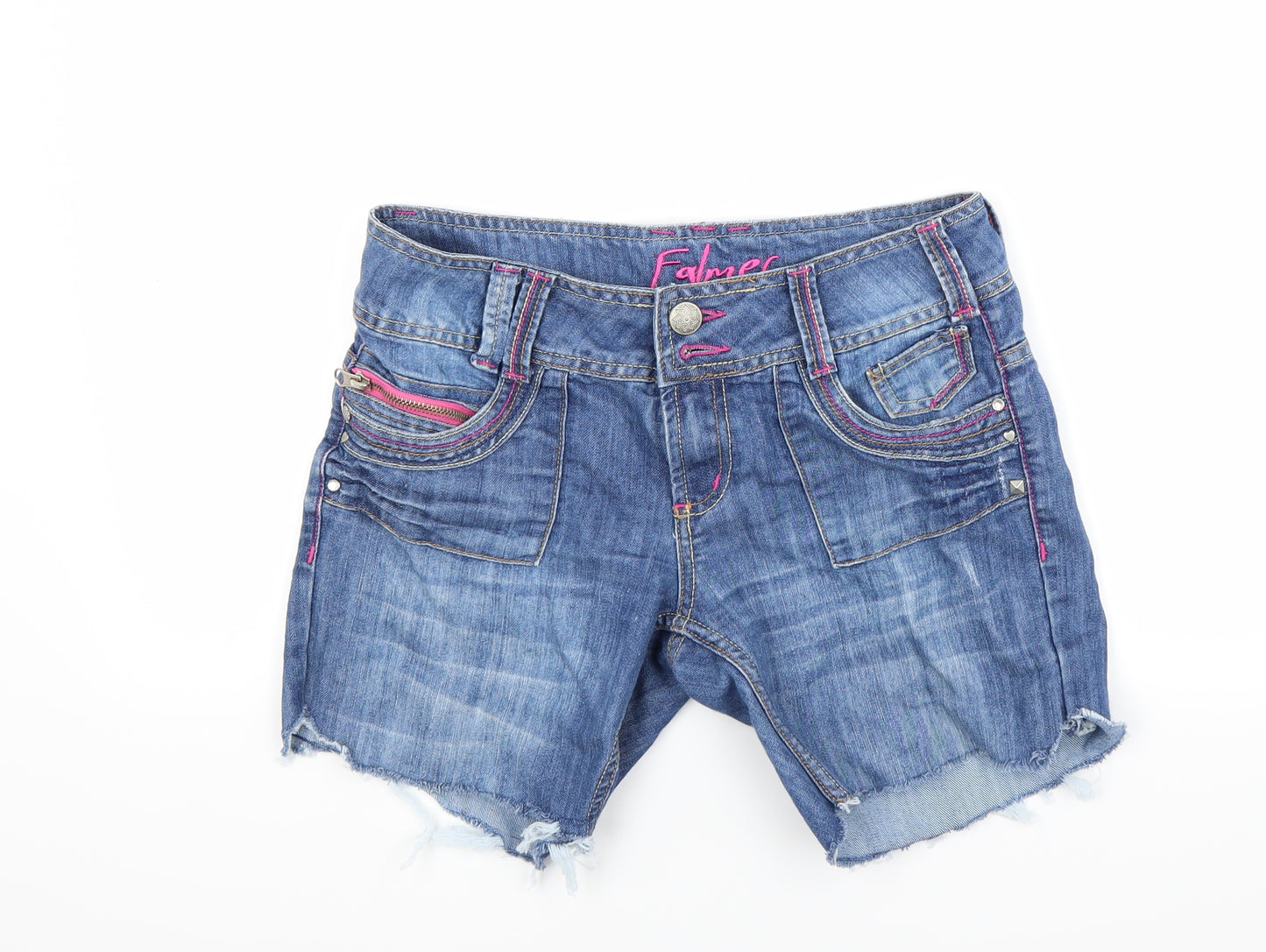 Falmer Womens Blue  Denim Cut-Off Shorts Size 12