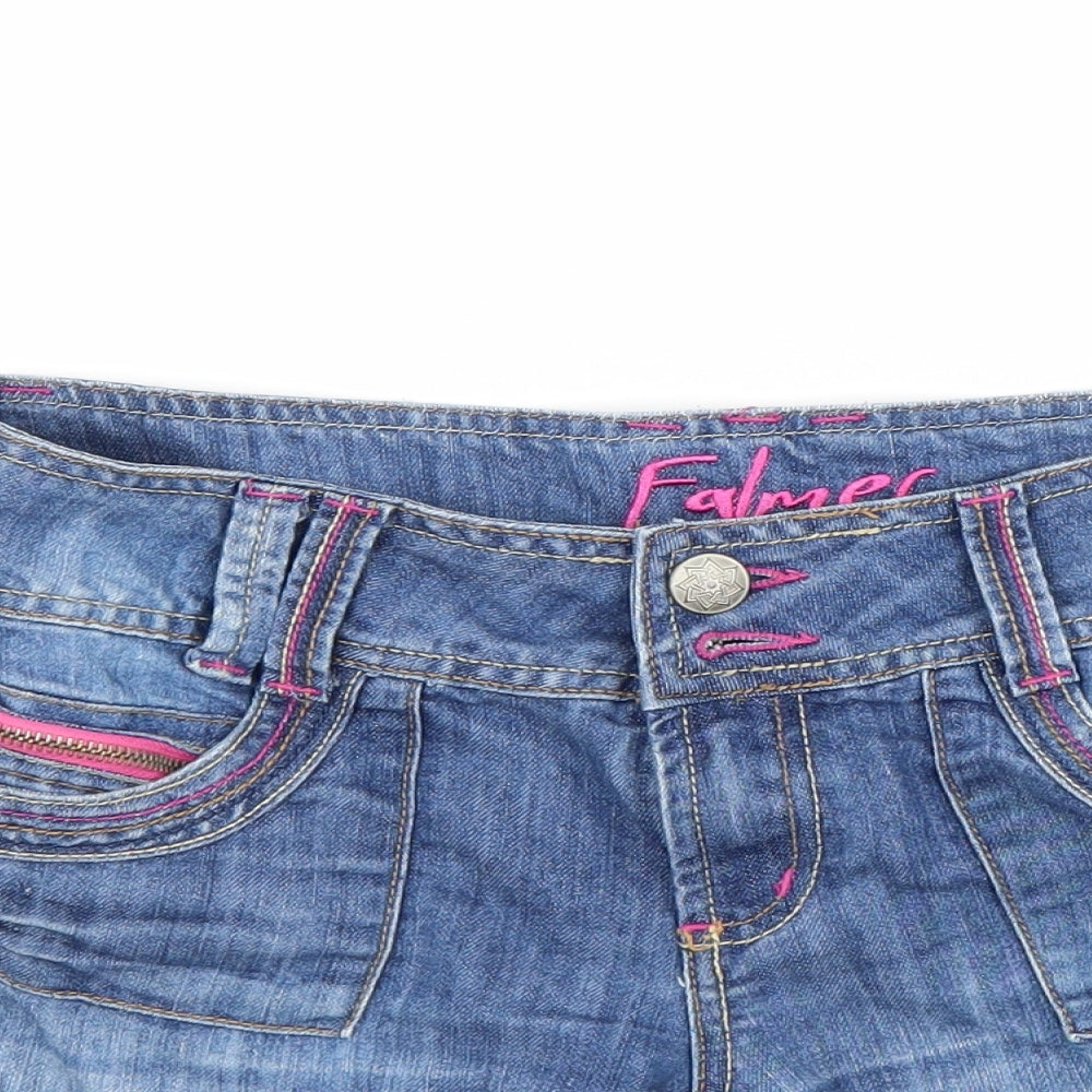 Falmer Womens Blue  Denim Cut-Off Shorts Size 12