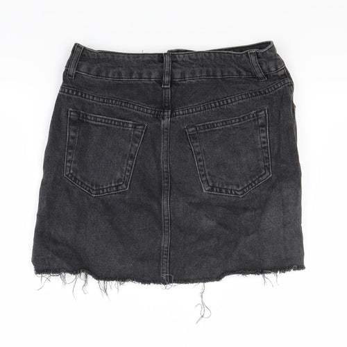 Topshop Womens Black  Denim Maxi Skirt Size 8