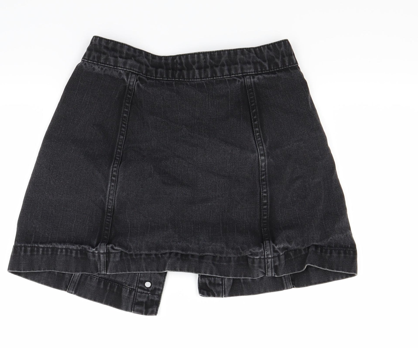 Savida Womens Black  Denim Mini Skirt Size 6