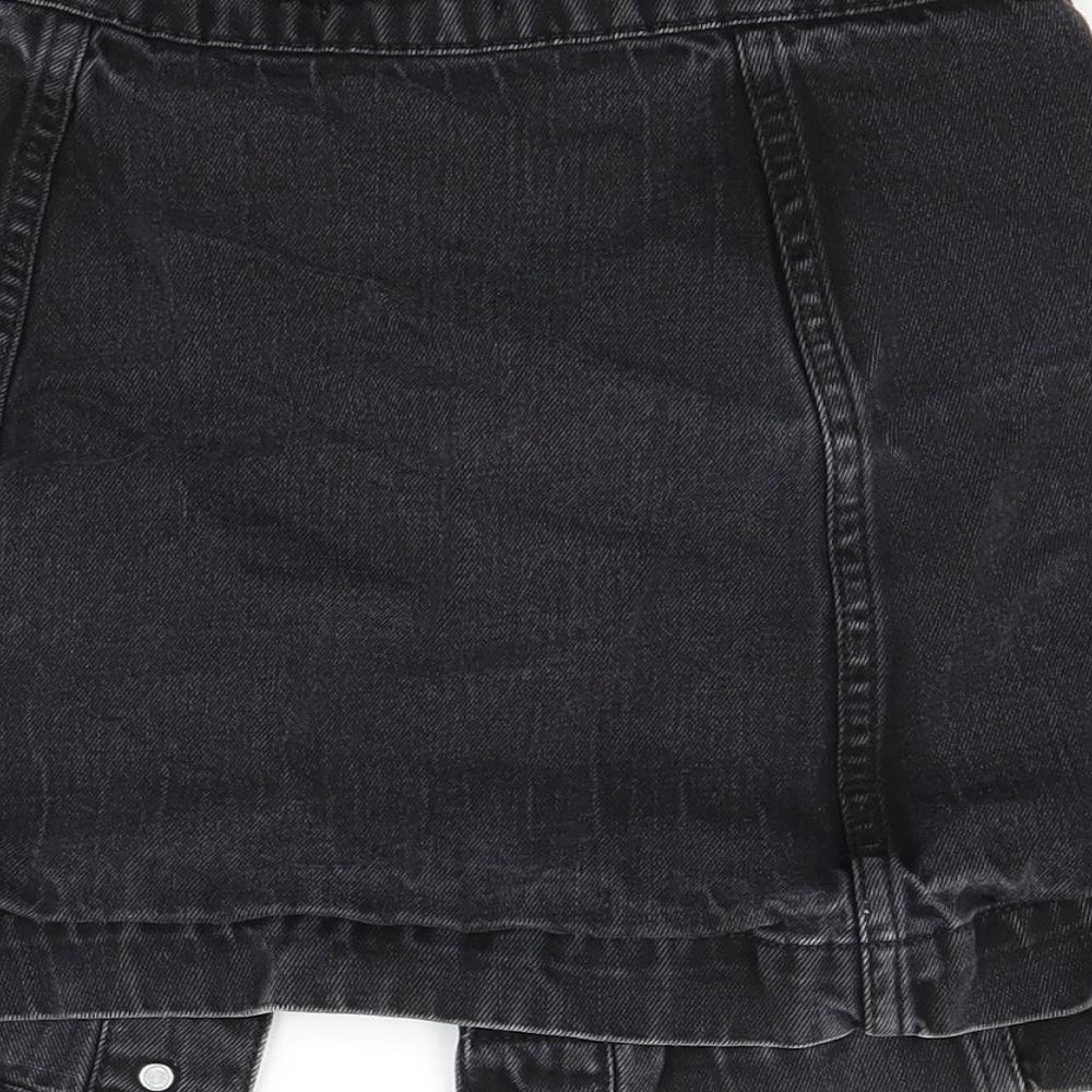 Savida Womens Black  Denim Mini Skirt Size 6