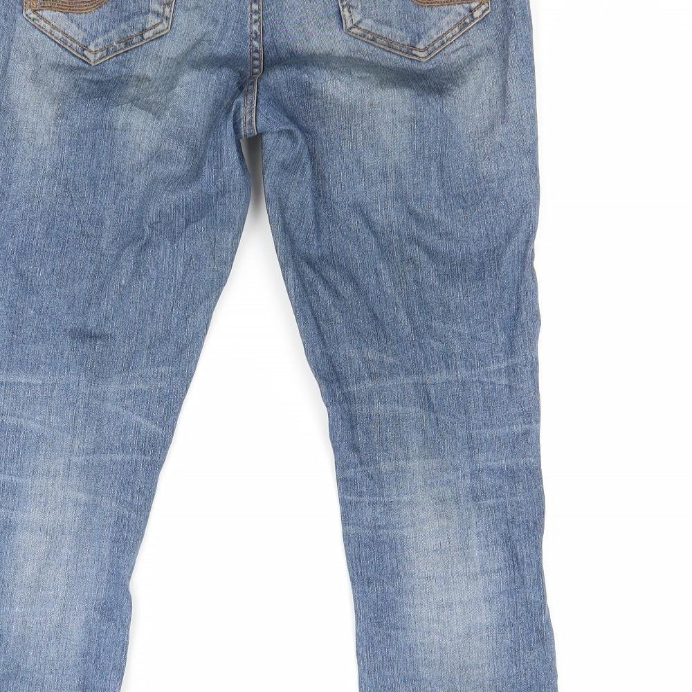 Fat Face Womens Blue  Denim Capri Jeans Size 12 L22 in