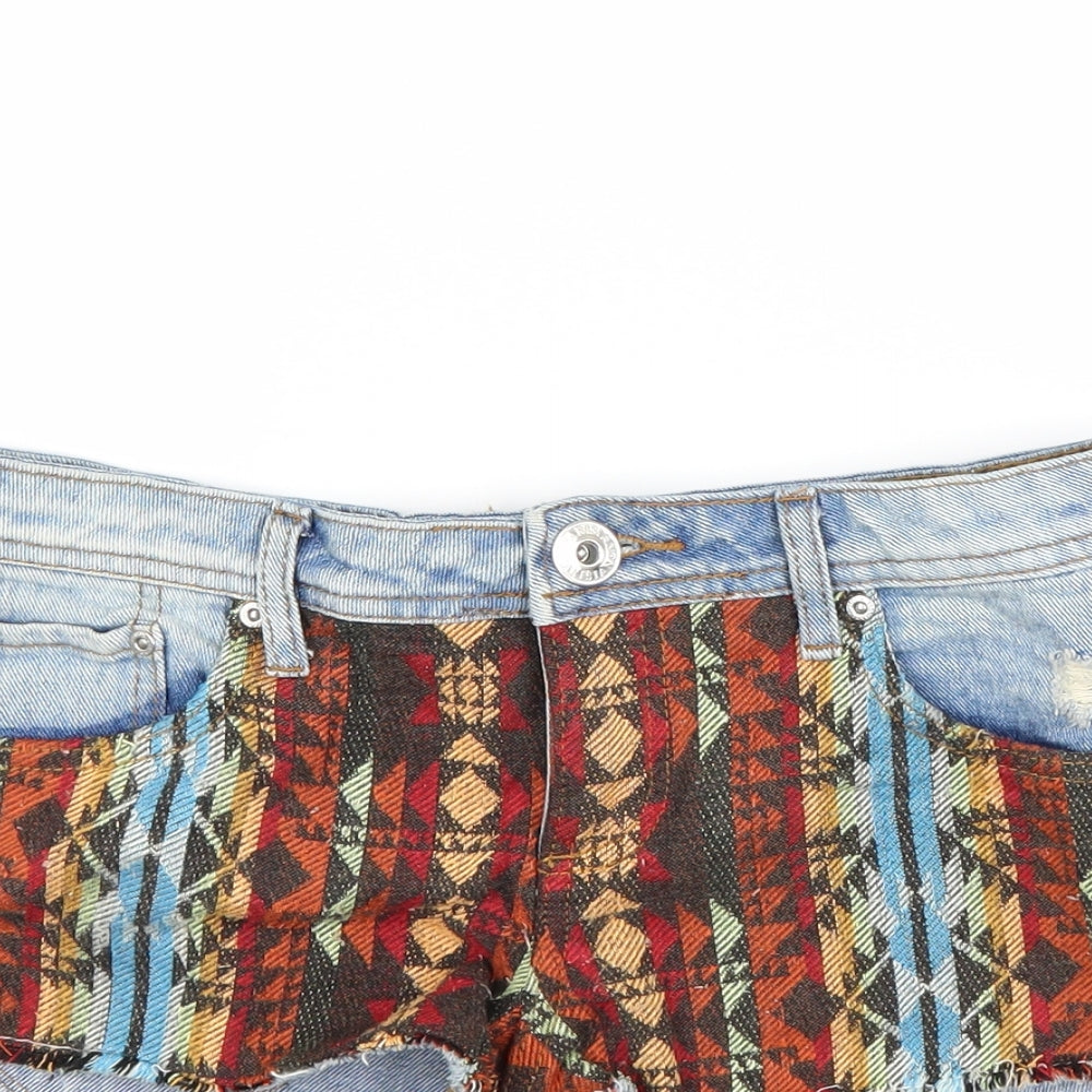 Parisian Collection Womens Blue  Denim Hot Pants Shorts Size 10